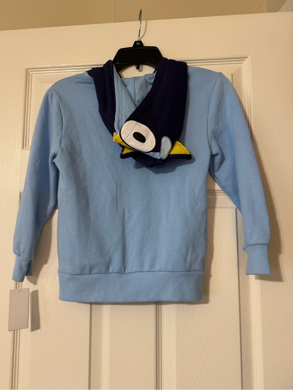 Kids Blue Character Zip-Up Hoodie with Hood Ears - Picture 6 of 6